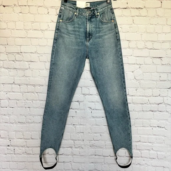 CITIZENS OF HUMANITY Valerie High Rise Tapered Stirrup Jeans--24 - Picture 8 of 16